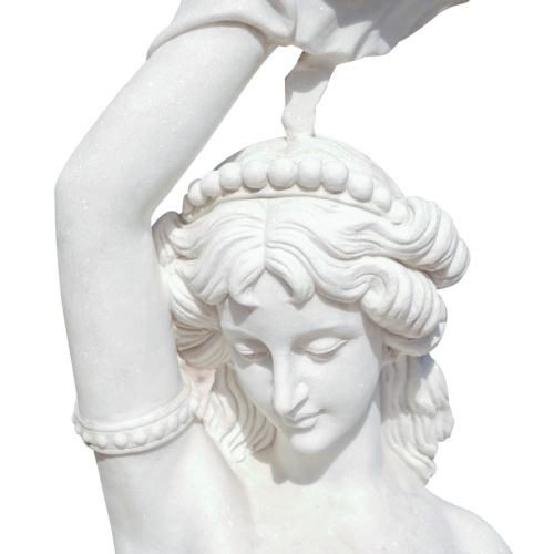 Marble Female Statue: Hand-Carved Elegance Indoors/Outdoors