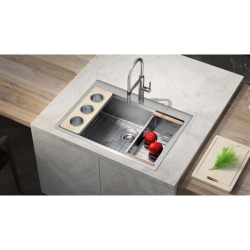 Farmhouse Topmount Single bowl Stainless Steel Handmade sink