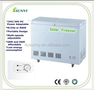 DC 12V/24 V 165L Tiefe Brust-Solar-Gefrierschrank: Effiziente Kühllösung für Off-the-Grid-Anwendungen