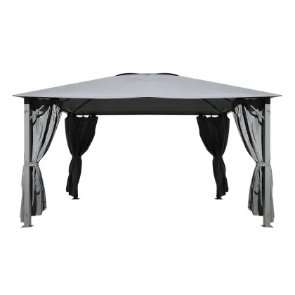 Modern Outdoor Durable Grand Grey Waterproof Curtain Gazebo