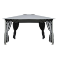 Gazebo Tirai Kalis Air Grand Grey Luar Moden Tahan Lama