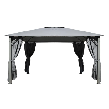 Gazebo Tirai Kalis Air Grand Grey Luar Moden Tahan Lama