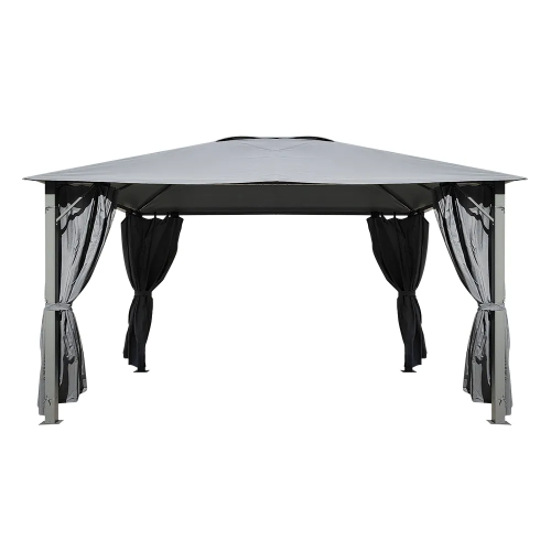 Gazebo Tirai Kalis Air Grand Grey Luar Moden Tahan Lama