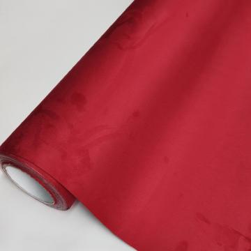 Self Adhesive Car Interior Wrap Red Suede Fabric film