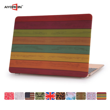 High quality and New Arrival Wood Stripes Covering Hard Plastic Case for Macbook retina12.1 inch