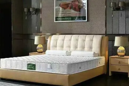 Cloth Bed Wood Made White