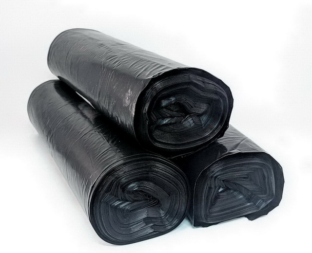 Tall Kitchen Black PE Plastic Trash Packaging Garbage Bag