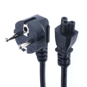 5ft C5 Cloverleaf Lead to EU 2 Pin AC EU Plug Power Cable Lead Cord PC Monitor
