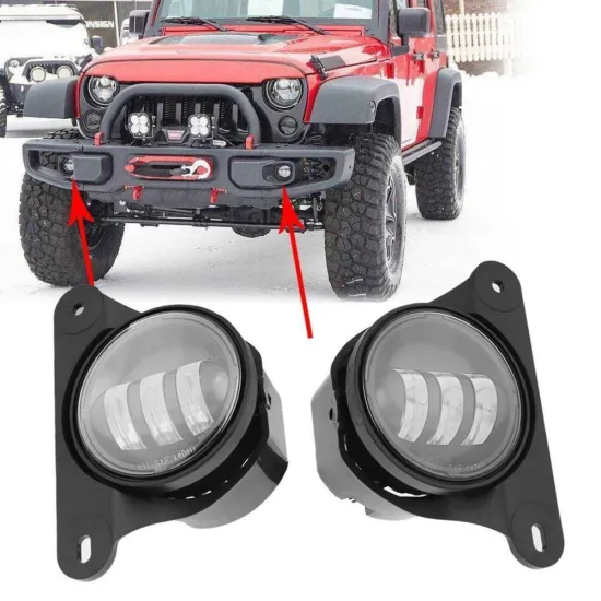 AUKMA 30W LED Fog Lights for Jeep Wrangler JK 10th Anniversary Bumper