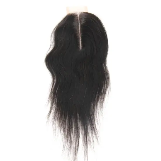 Large stock cheap human hair 2"*6" closure piece for sale