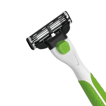 Affordable 3-Layered Blade Cartridge Razor with ABS-TPE System - Stainless Steel & Metal Construction