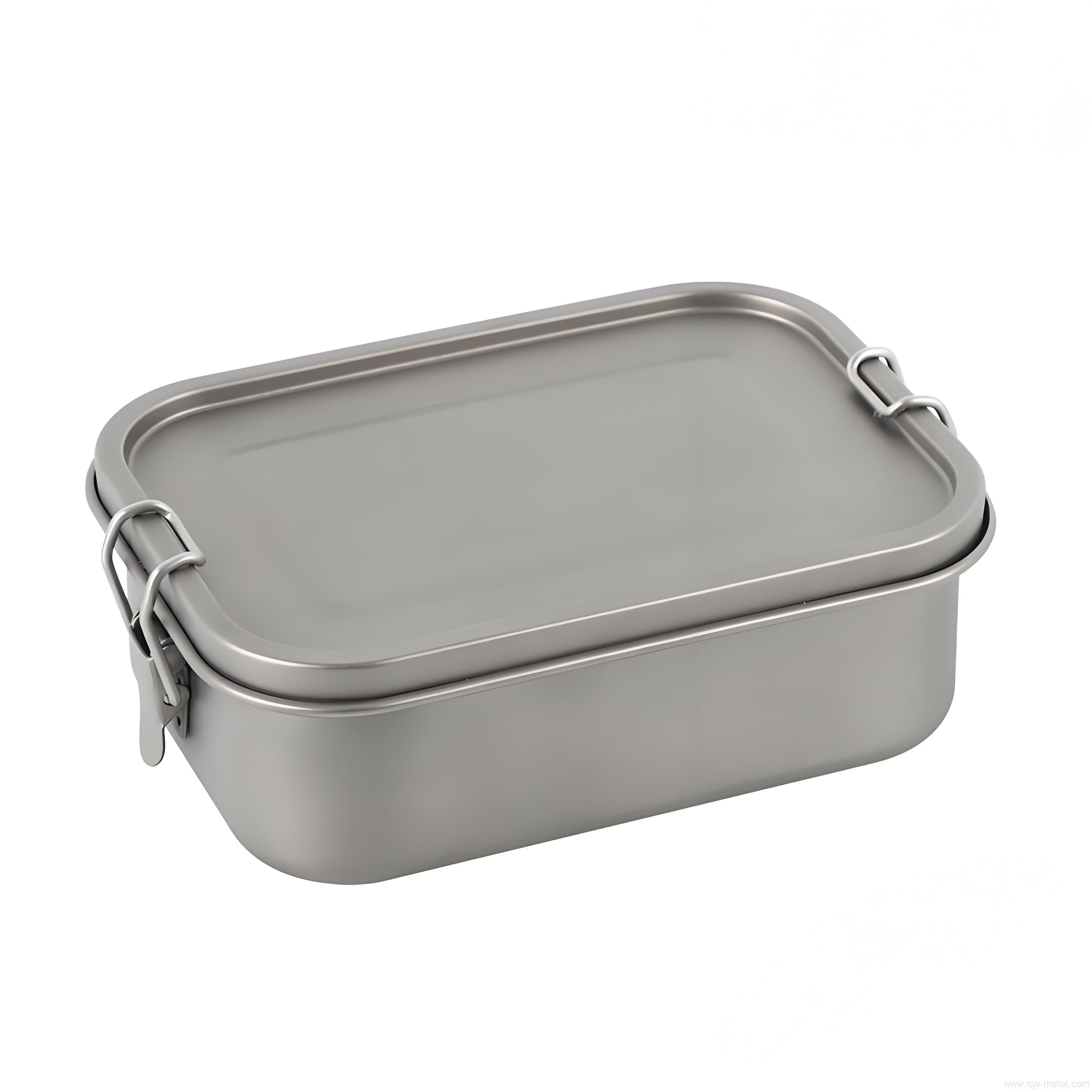 Outdoor Pure Titanium Portable Full Sandblasted Lunch box
