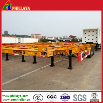 Three Axles Skeleton Trailer for Container Transportation