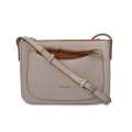 Borsa a tracolla beige da donna con cerniera borsa vintage