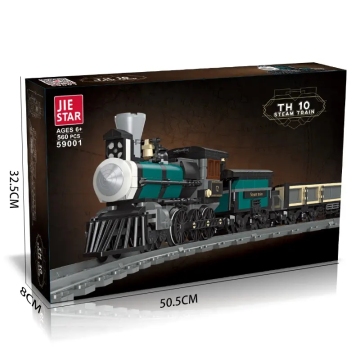 2023 New JIESTAR Children's DIY Steam Train Construction Model Building Toy Set - Plastic Educational Blocks