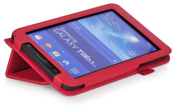 Slip Book Type Tablet Protective Cases Red For Samsung Galaxy Tab 2