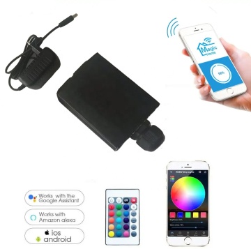 Comparing Tuya and Magic Home App for 24 Key 2.4G RF Remote Control RGBW Fiber Optic Light Engine