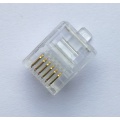 6P6c-connector Telefoonstekker RJ11-connector 6P6C Kristallen kop Goud 3U