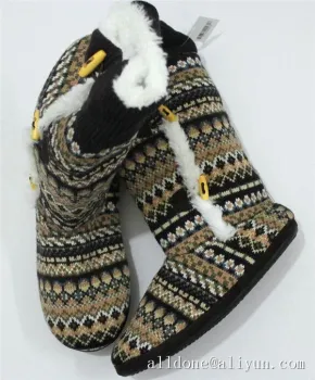 Women′s Ladies Knitted Warm Indoor Slippers