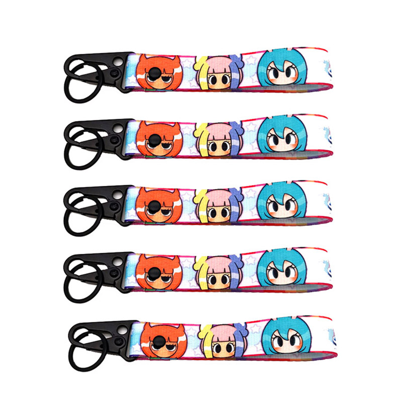 Anime kort lanyard för bilnycklar