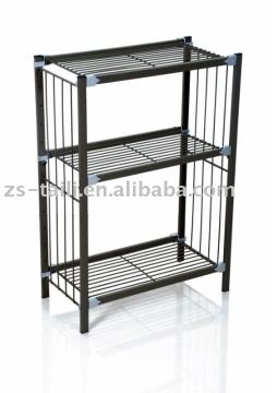 black color lacquered steel shoes rack AT076