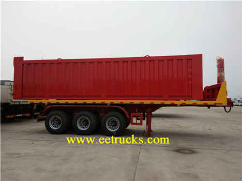 Tippy Semi Trailer motocin tare da Axles 3