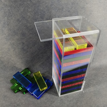 Acrylic Color Building Block Stacking Gem Cubes for Desk Pedestal