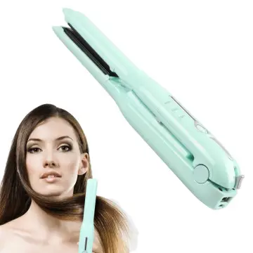Portable Private Label USB Cordless Flat Iron: Mini Wireless Hair Straightener and Curler