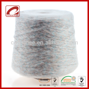 NM2.8 blended silk cashmere melange roving fancy yarn for knitting