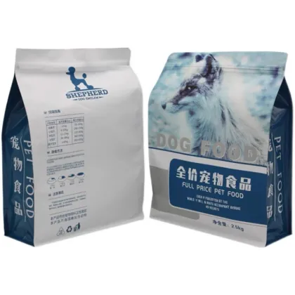 Custom Printed Colorful Flat Bottom Ziplock Pouches for Pet Food - 5lb Pedigree Dog Food Bag