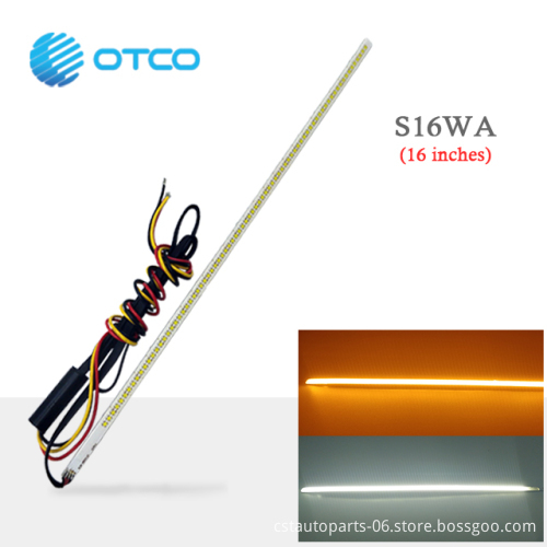 Waterproof Plasma Amber White LED Strip Turn Signal Light
