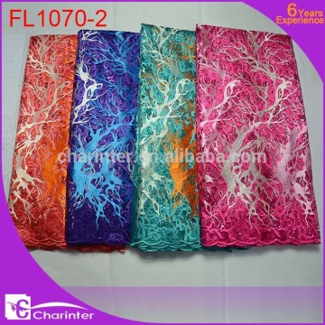 2016 new popular tulle lace fabric african bridal lace fabrics embroidery