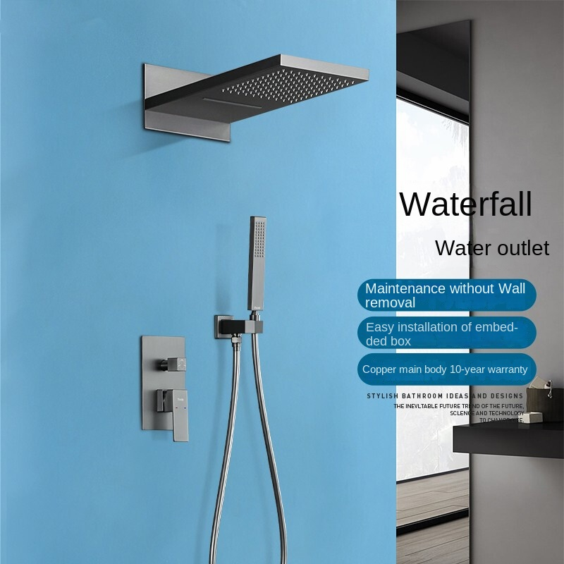 Hot Cold Rainfall Three Function Brass Concealed Shower