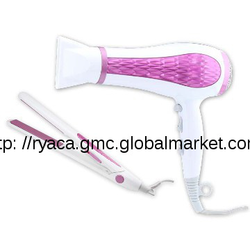 2200W pengering rambut & rambut pelurus dengan 3 D desain set