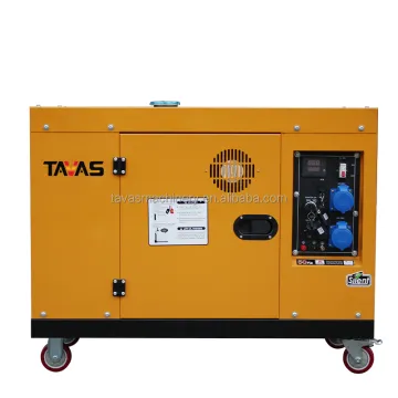 Yellow Shell Chinese Manufacturers 7 kW, 8.5 kVA Silent Electric Diesel Generator