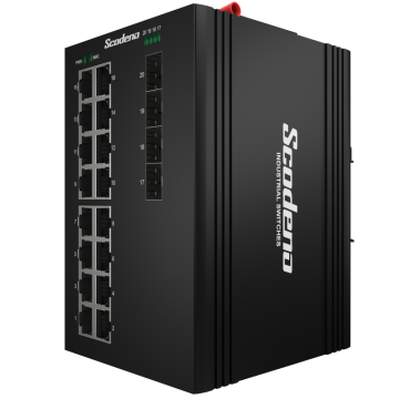 Comutador de rede industrial 20Ports gerenciado OEM / ODM 1000Mbps