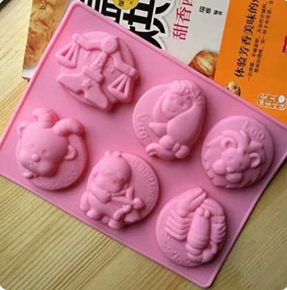 6 constellation kids funny molds silicones