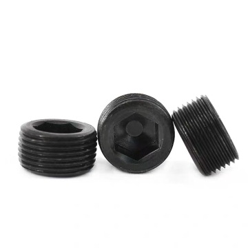 High Quality Carbon Steel Black Oxide Hex Socket Pipe Plugs According to DIN906