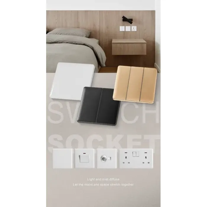 Sakelar Dinding Tombol Besar Plastik Putih