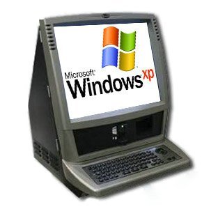 Windows Xp Water - Proof Innovative Design Countertop Kiosk With Keyboard For Printing