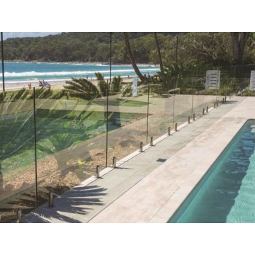 Aluminium kalis air di luar Kolam renang kolam renang U Channel Laminated Glass Railings