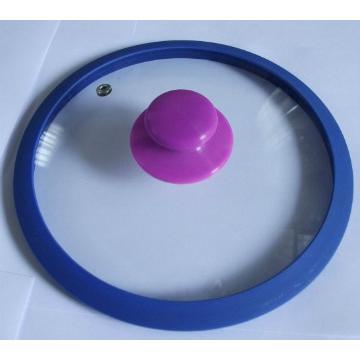 tempered glass lid with silicone ring