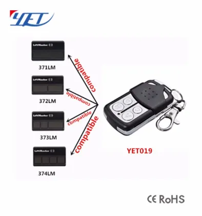 433.92mhz frequency rolling code compatible with liftmaster remote control YET019