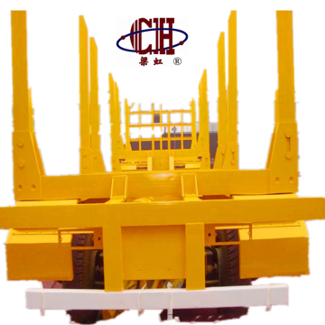 High wall wood logging transport semi-trailer