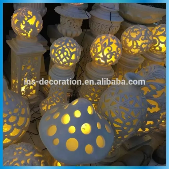 Sandstone light mushroom sculpture