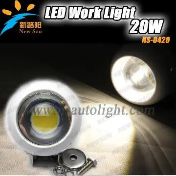 Motorcycle headlight 20W LED Work Light 10-30V Cree LED Fog Light  4\"
