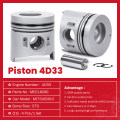 Piston du moteur d'origine 4d33 ME018280 pour Mitsubishi