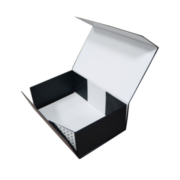 Luxury Custom Folding Magnetic Gift Box for Black T-shirts - Cardboard Packaging for Clothing