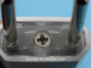 European 4.8mm Pin Rewireable AC Power Plug