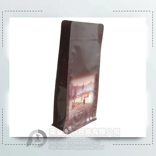 Brown Ziplock Coffee Packaging Pouches